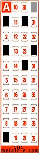 Volante ganador del sorteo 1141 de Melate Retro