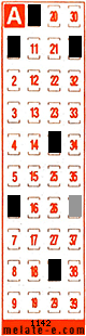 Volante ganador del sorteo 1142 de Melate Retro