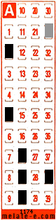 Volante ganador del sorteo 1174 de Melate Retro