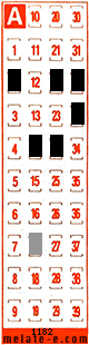 Volante ganador del sorteo 1182 de Melate Retro