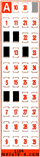 Volante ganador del sorteo 1184 de Melate Retro