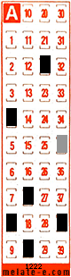 Volante ganador del sorteo 1222 de Melate Retro