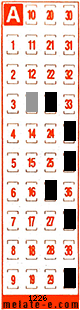Volante ganador del sorteo 1226 de Melate Retro