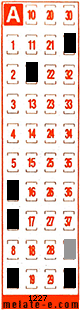 Volante ganador del sorteo 1227 de Melate Retro