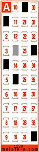 Volante ganador del sorteo 1229 de Melate Retro