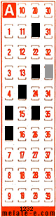Volante ganador del sorteo 1232 de Melate Retro