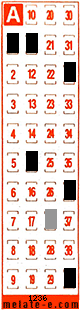 Volante ganador del sorteo 1236 de Melate Retro