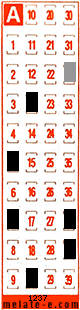 Volante ganador del sorteo 1237 de Melate Retro