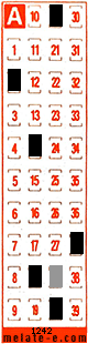Volante ganador del sorteo 1242 de Melate Retro