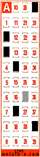 Volante ganador del sorteo 1245 de Melate Retro