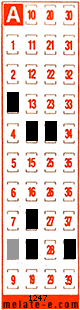 Volante ganador del sorteo 1247 de Melate Retro