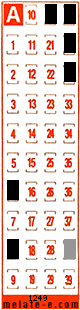 Volante ganador del sorteo 1249 de Melate Retro