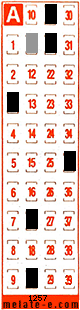 Volante ganador del sorteo 1257 de Melate Retro