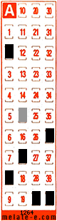 Volante ganador del sorteo 1264 de Melate Retro