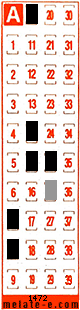 Volante ganador del sorteo 1472 de Melate Retro
