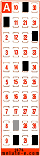 Volante ganador del sorteo 1474 de Melate Retro