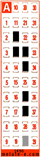 Volante ganador del sorteo 1498 de Melate Retro