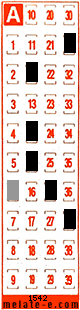 Volante ganador del sorteo 1542 de Melate Retro