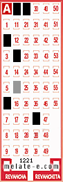 Volante ganador del sorteo 1221 de Melate