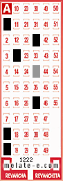Volante ganador del sorteo 1222 de Melate