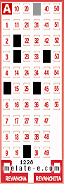 Volante ganador del sorteo 1228 de Melate