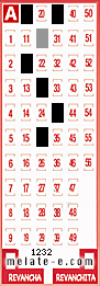 Volante ganador del sorteo 1232 de Melate
