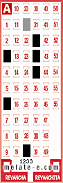 Volante ganador del sorteo 1233 de Melate