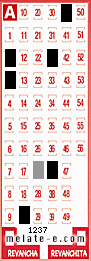 Volante ganador del sorteo 1237 de Melate