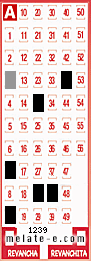 Volante ganador del sorteo 1239 de Melate