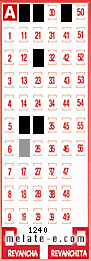 Volante ganador del sorteo 1240 de Melate