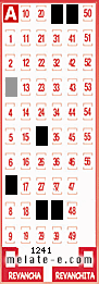 Volante ganador del sorteo 1241 de Melate