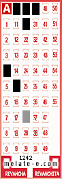 Volante ganador del sorteo 1242 de Melate
