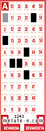 Volante ganador del sorteo 1243 de Melate