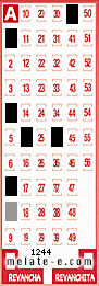 Volante ganador del sorteo 1244 de Melate