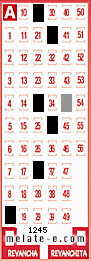 Volante ganador del sorteo 1245 de Melate