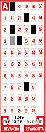 Volante ganador del sorteo 1246 de Melate