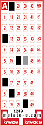 Volante ganador del sorteo 1249 de Melate