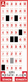 Volante ganador del sorteo 1251 de Melate