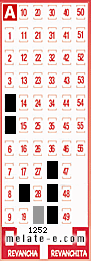 Volante ganador del sorteo 1252 de Melate