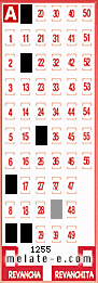 Volante ganador del sorteo 1255 de Melate