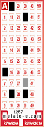 Volante ganador del sorteo 1257 de Melate