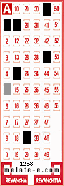 Volante ganador del sorteo 1258 de Melate