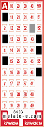 Volante ganador del sorteo 3403 de Melate