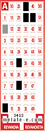 Volante ganador del sorteo 3413 de Melate