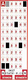 Volante ganador del sorteo 3417 de Melate