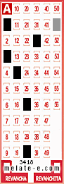 Volante ganador del sorteo 3418 de Melate