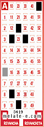 Volante ganador del sorteo 3419 de Melate