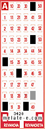 Volante ganador del sorteo 3420 de Melate