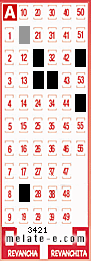 Volante ganador del sorteo 3421 de Melate