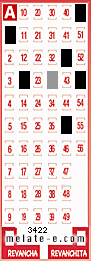 Volante ganador del sorteo 3422 de Melate